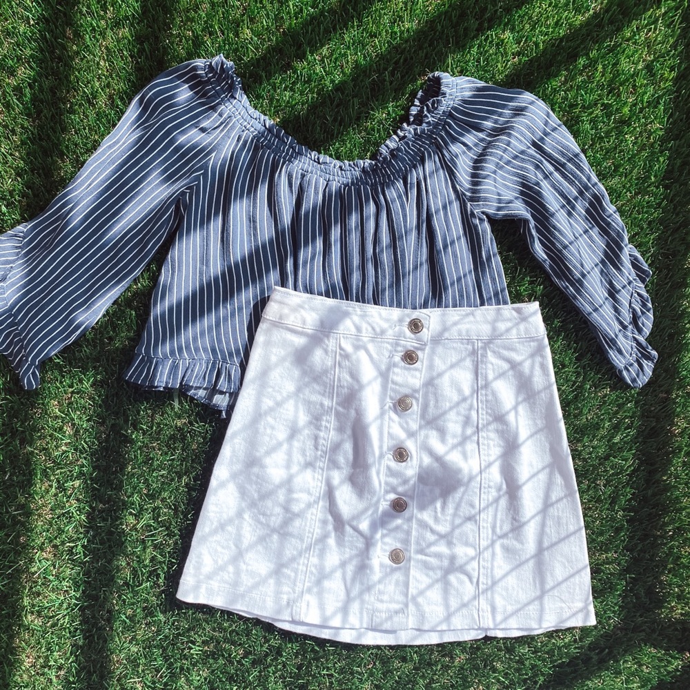 Striped off the shoulder blouse!